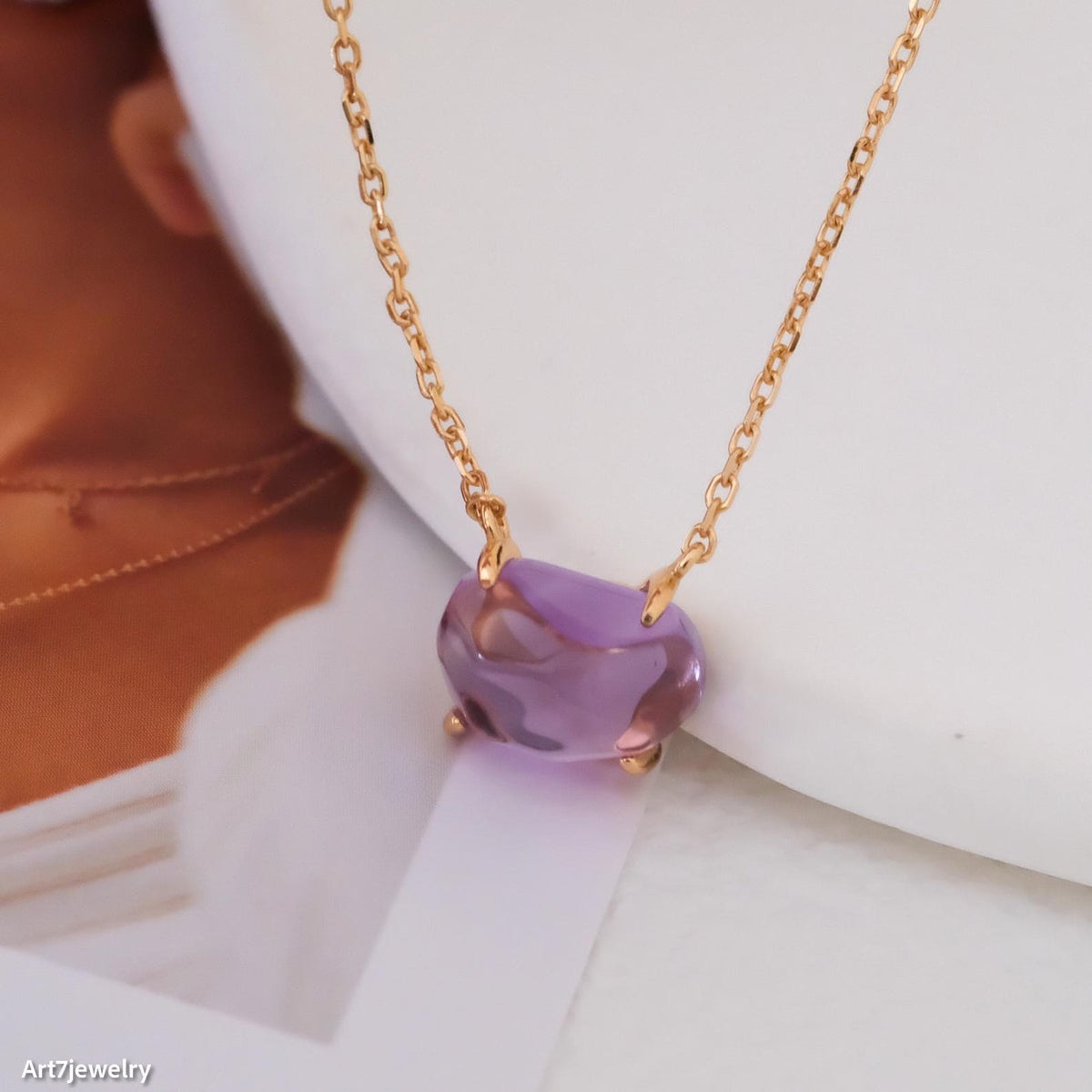 Amethyst Stud Earrings