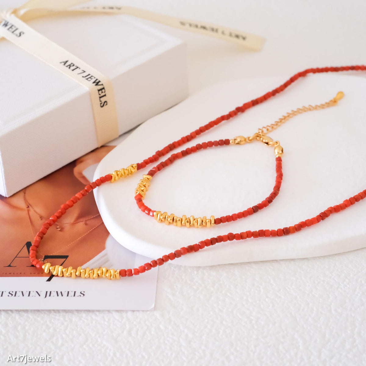 Carnelian Beaded Bracelet