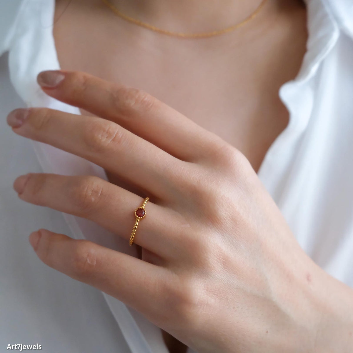 Genuine Garnet Ring