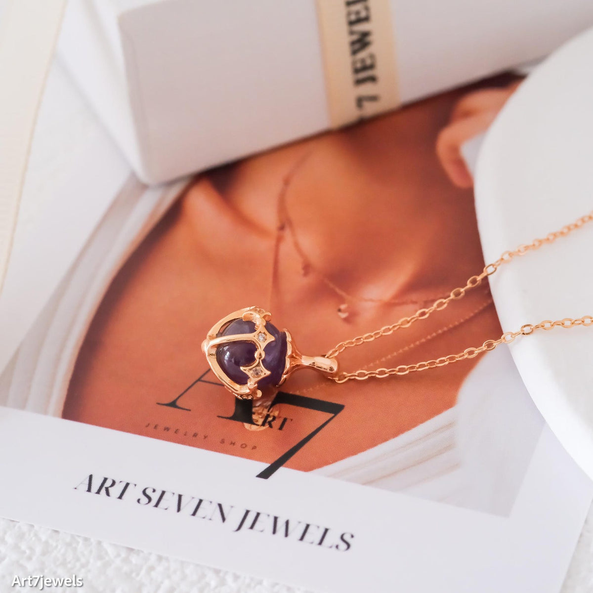 Royal Crown Amethyst Charm