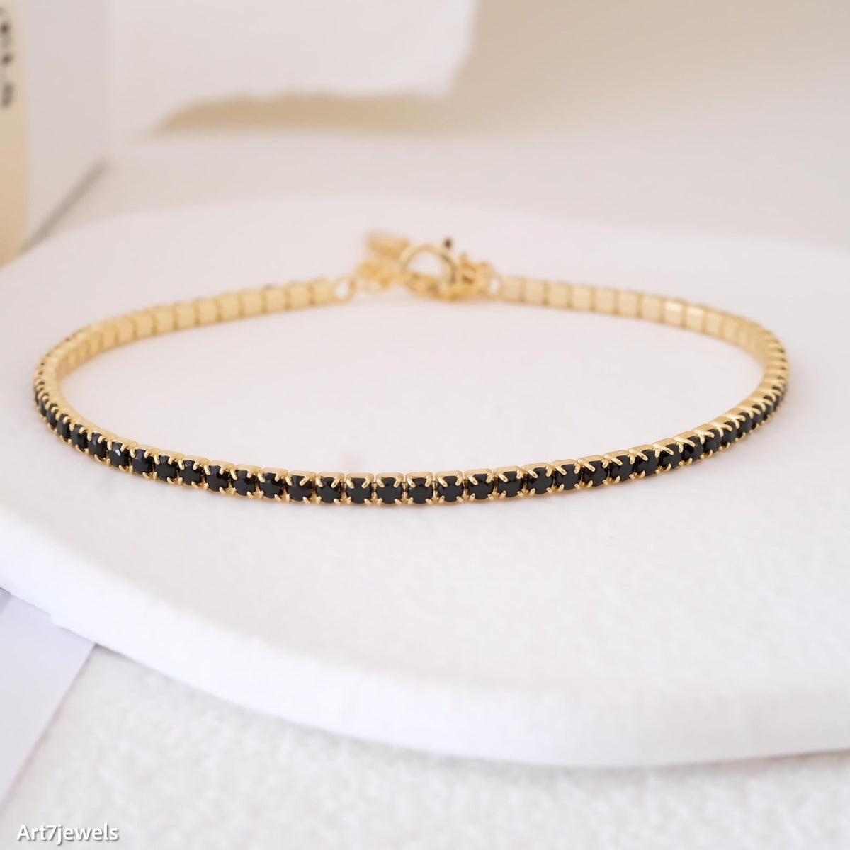 Black Tennis Bracelet