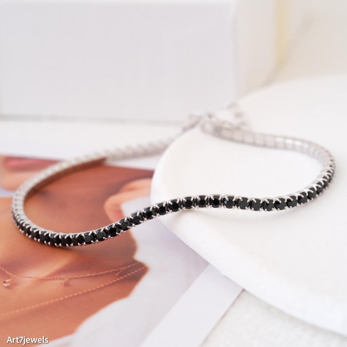 Black Tennis Bracelet