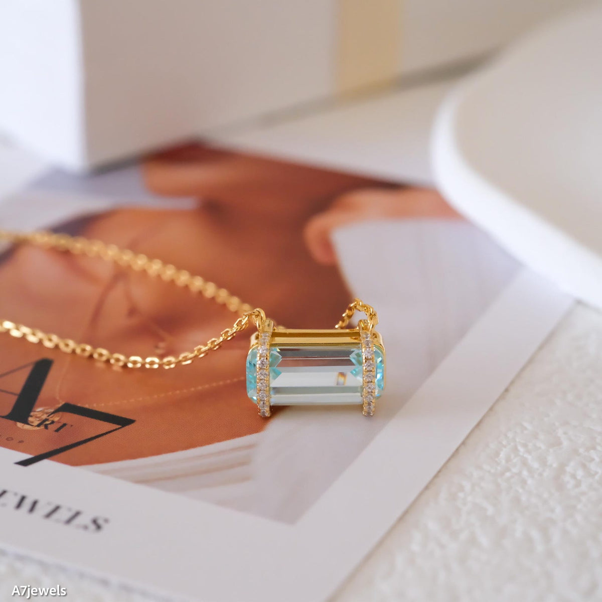 Blue Crystal Necklace