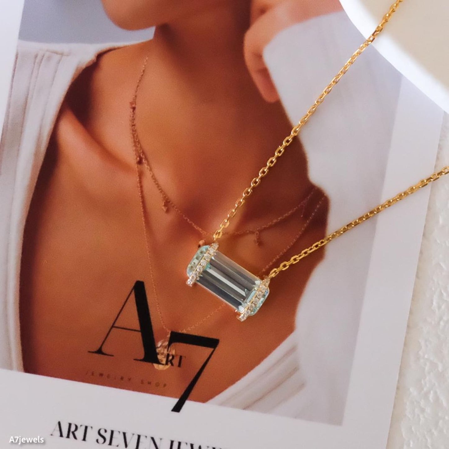 Blue Crystal Necklace