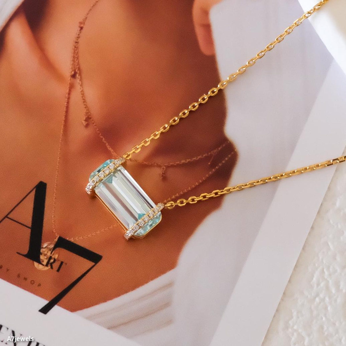 Blue Crystal Necklace