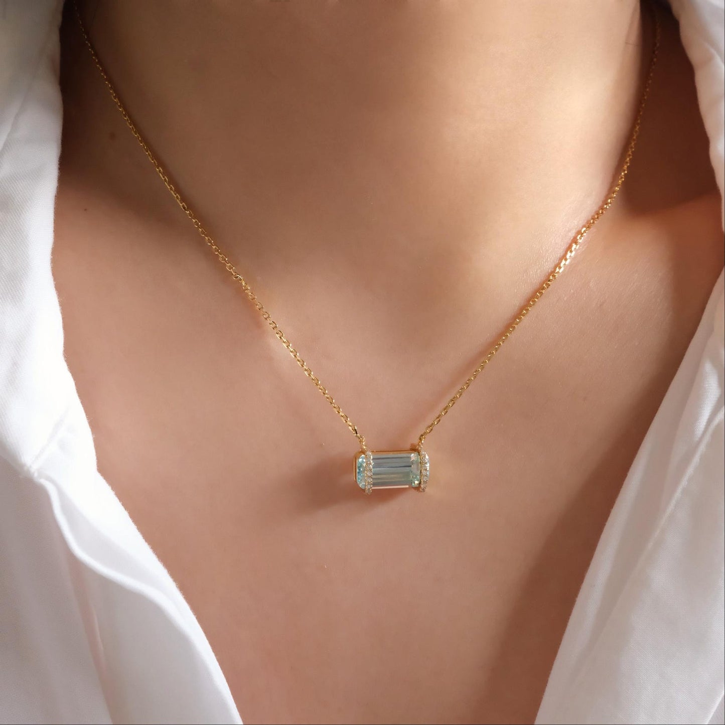 Blue Crystal Necklace
