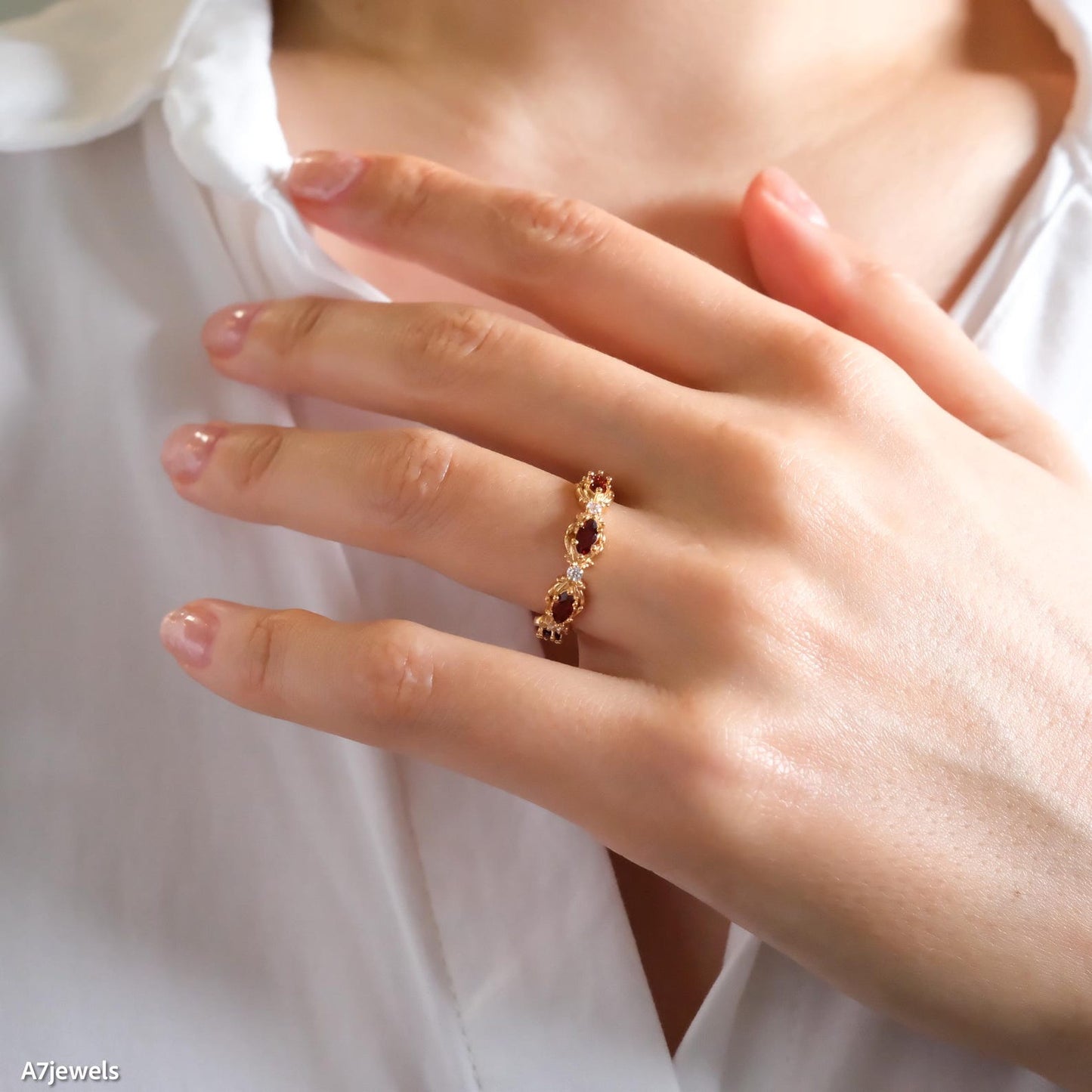 Garnet Eternity Ring