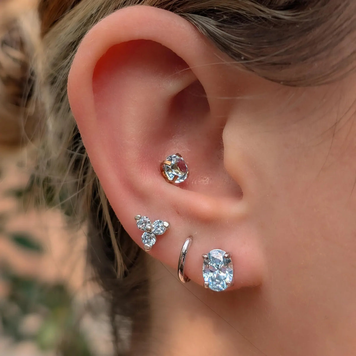 Oval Aquamarine Earrings