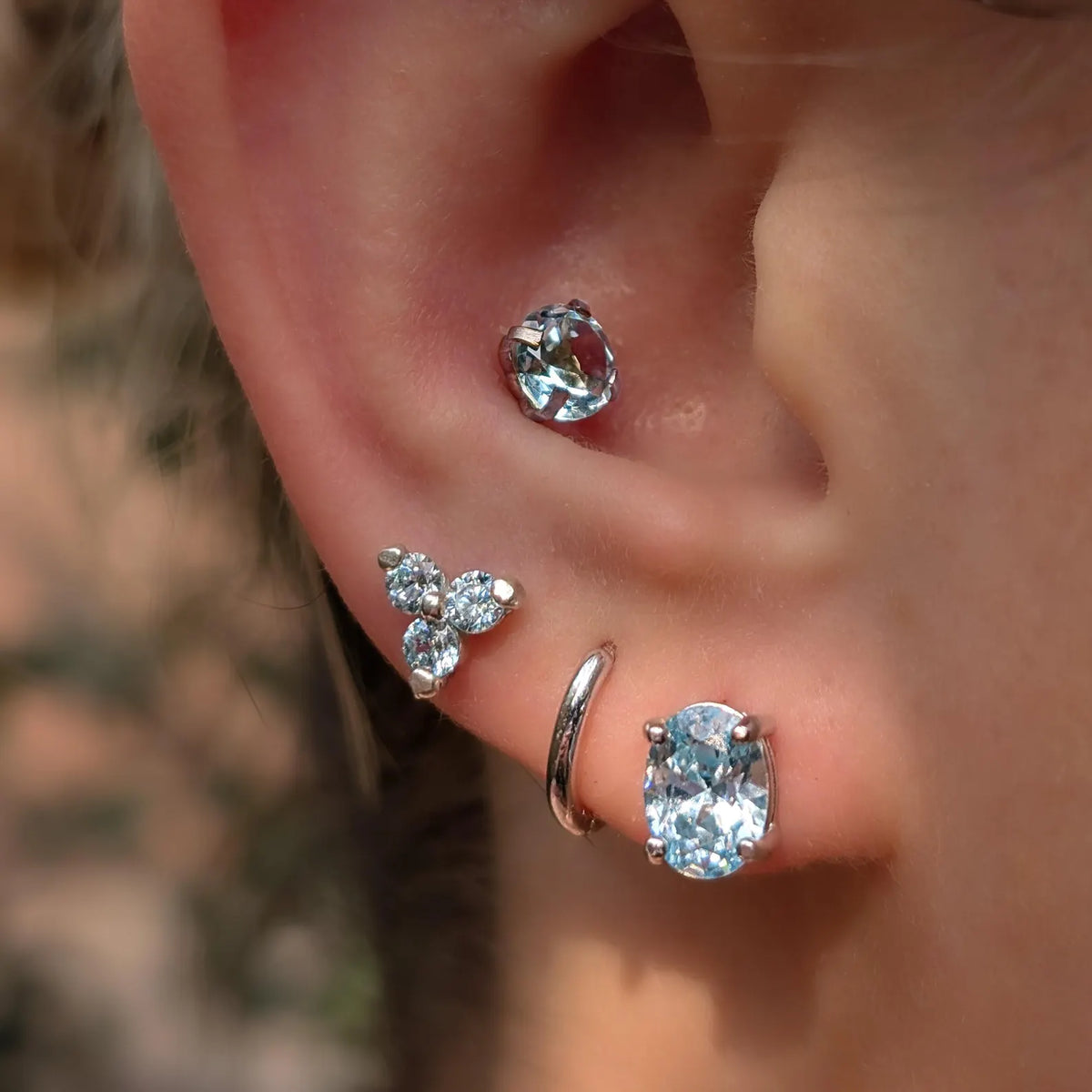 Oval Aquamarine Earrings