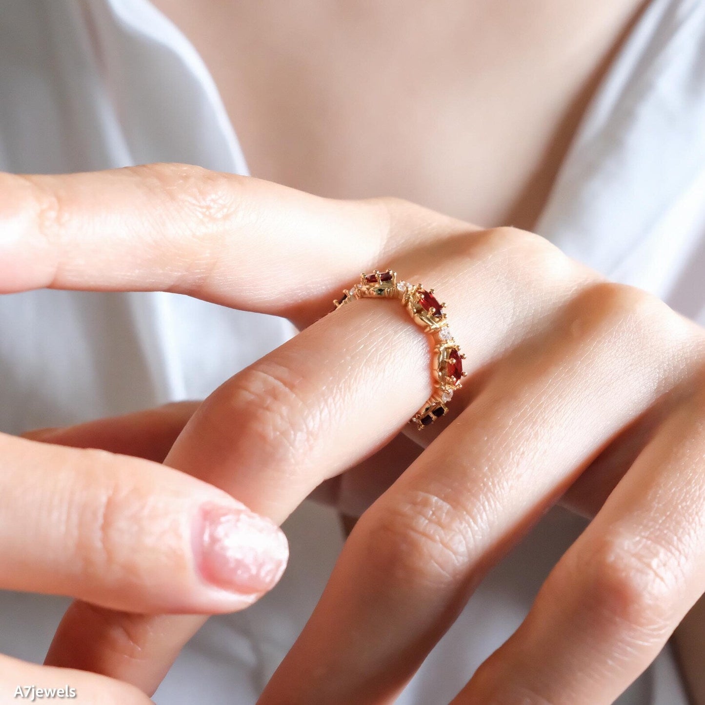 Garnet Eternity Ring