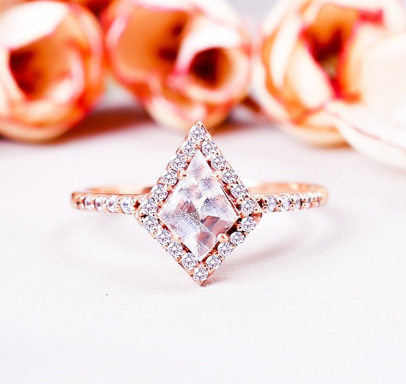 Vintage Moissanite Engagement Ring for Her Love