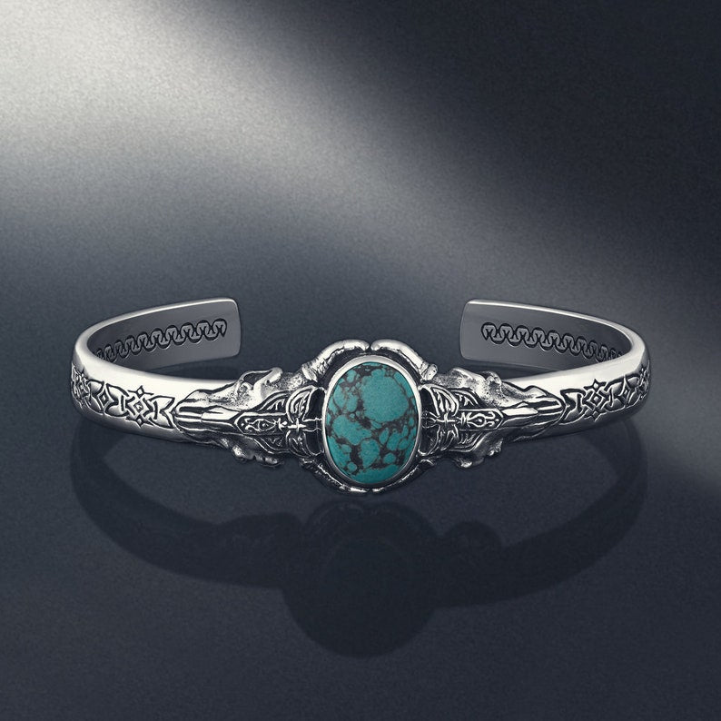 Mens Turquoise Adjustable Bracelet by Harshita Jewellery