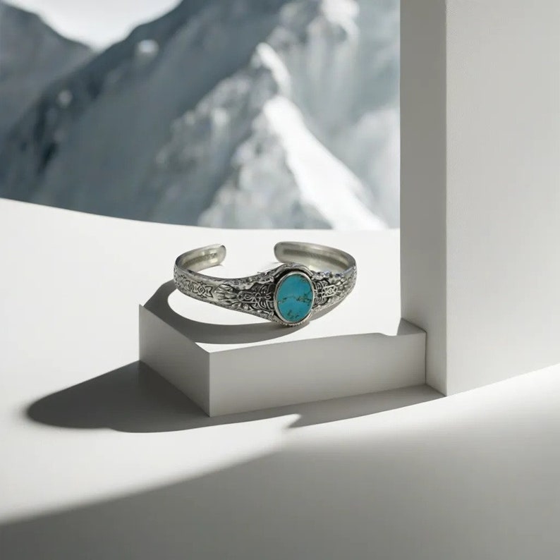 Mens Turquoise Adjustable Bracelet by Harshita Jewellery