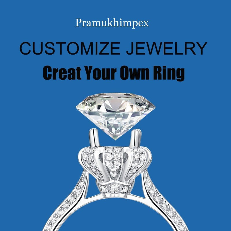 Customize Jewelry Moissanite Engagement Ring CAD