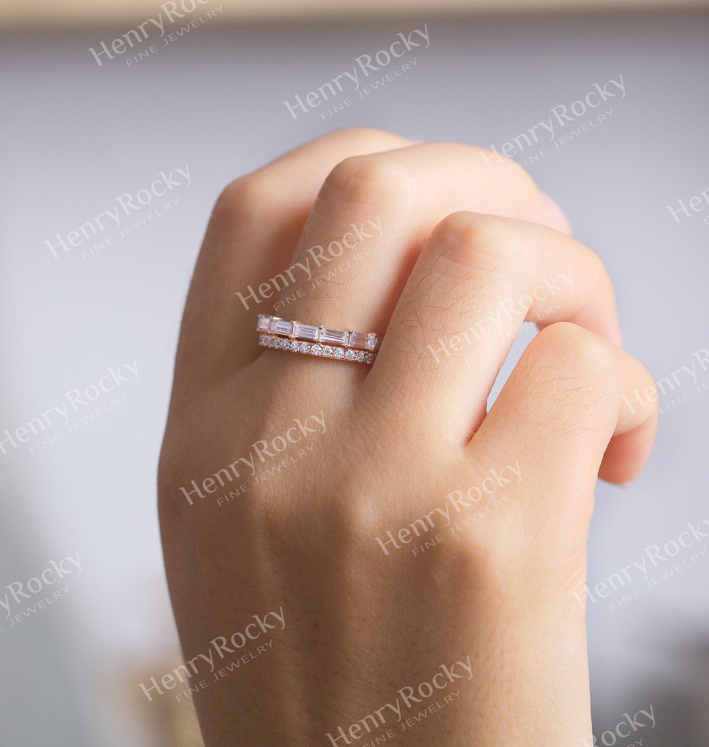 1 PC Vintage Moissanite Engagement Band Women | rose gold band | Bridal band | Unique wedding band | Art deco promise Anniversary ring