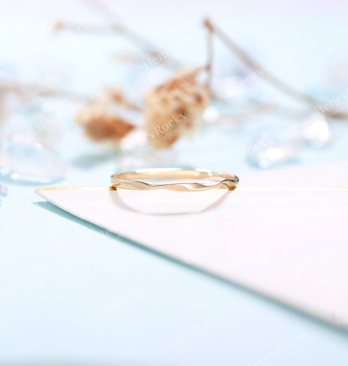 Dainty solid gold wedding band women | Vintage stacking matching bridal ring | unique twisted jewelry|promise ring anniversary gift for her