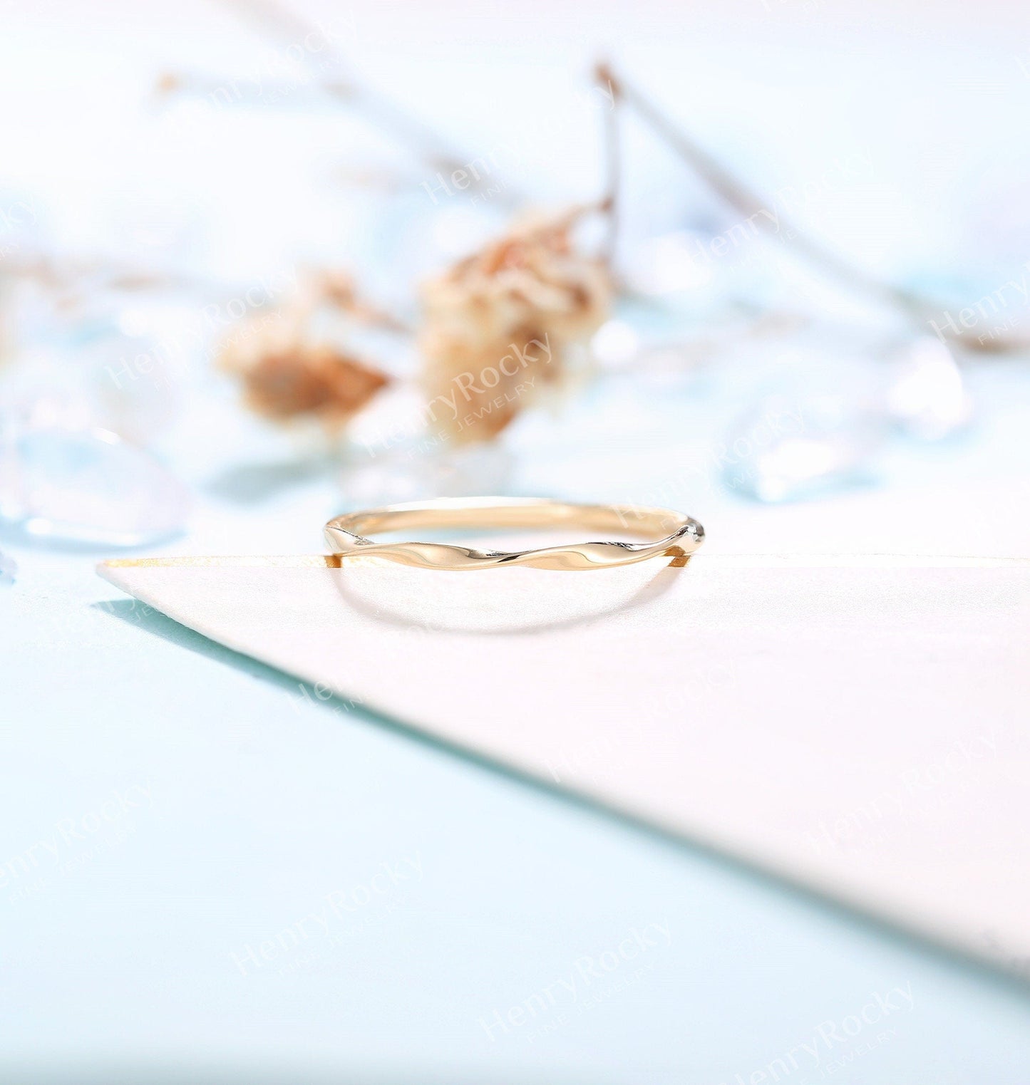 Dainty solid gold wedding band women | Vintage stacking matching bridal ring | unique twisted jewelry|promise ring anniversary gift for her