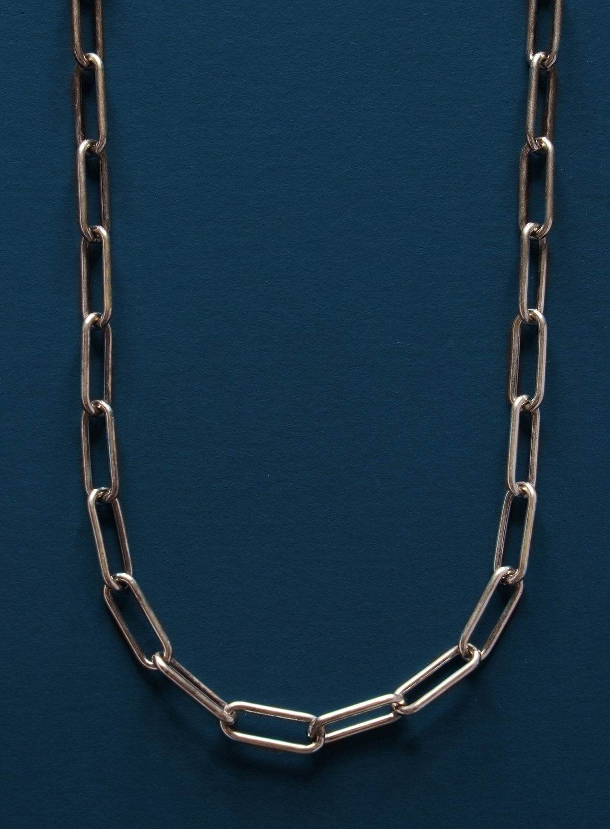 925 Oxidized Sterling Silver Large Cable Chain Link Necklace for Men