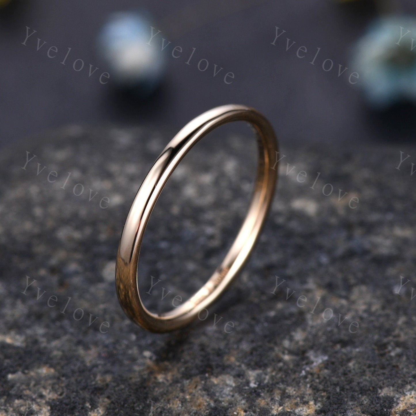 Plain gold ring simple plain gold wedding band solid 14k rose gold matching band stacking ring custom jewelry men ring
