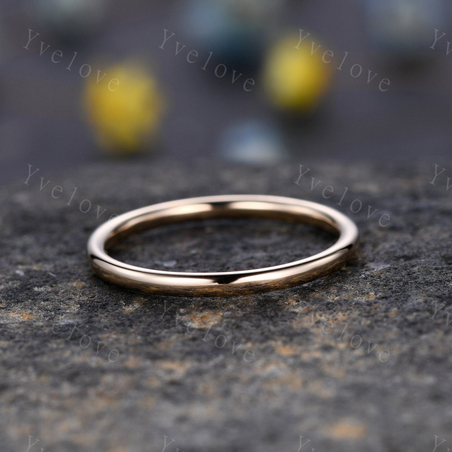 Plain gold ring simple plain gold wedding band solid 14k rose gold matching band stacking ring custom jewelry men ring