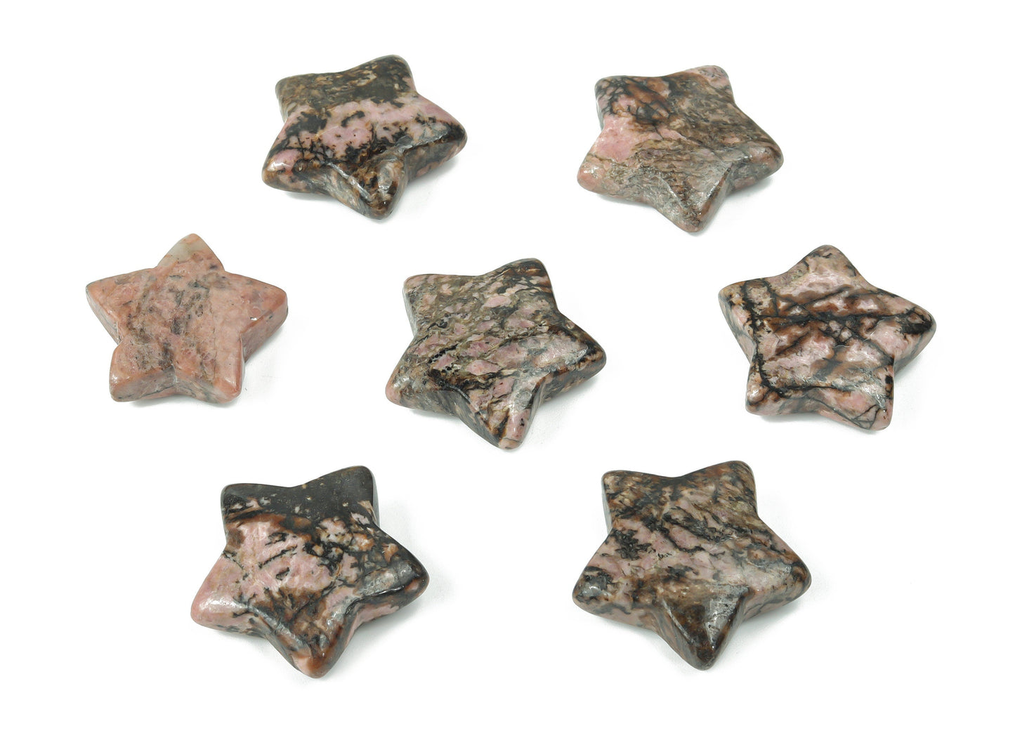 Rhodonite Star Gemstone - 30mm - ST1038