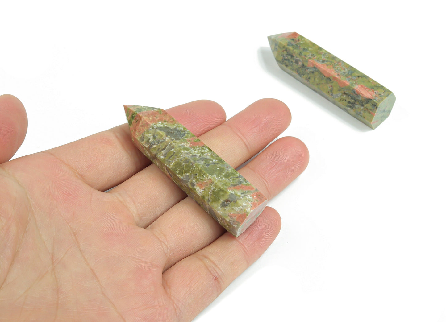 Unakite Obelisk Tower Crystal - TW1045