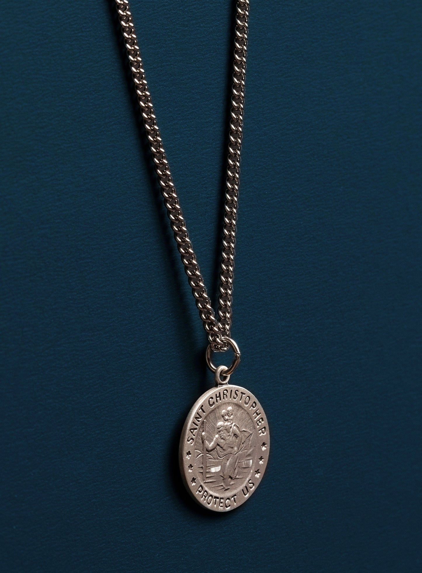 Small Saint Christopher Men's Necklace for Men
