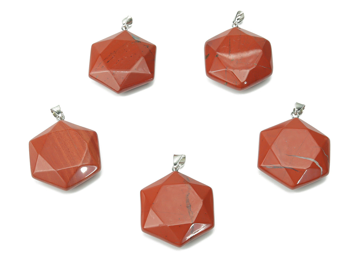 Red Jasper Star Merkaba Crystal Pendant - NC1063