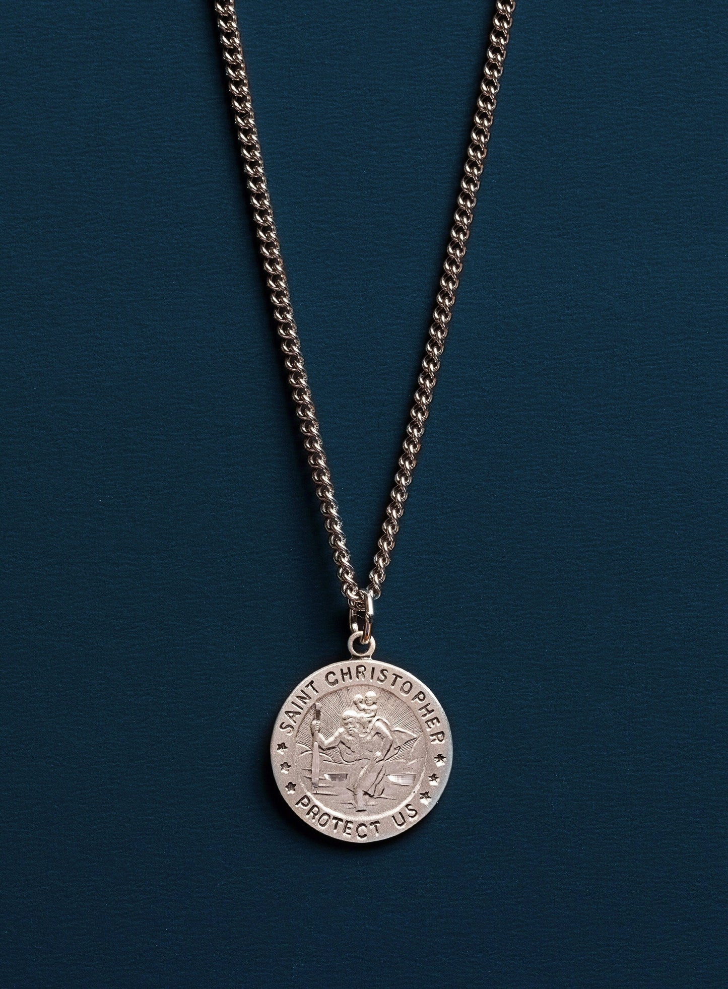 Small Saint Christopher Men's Necklace for Men