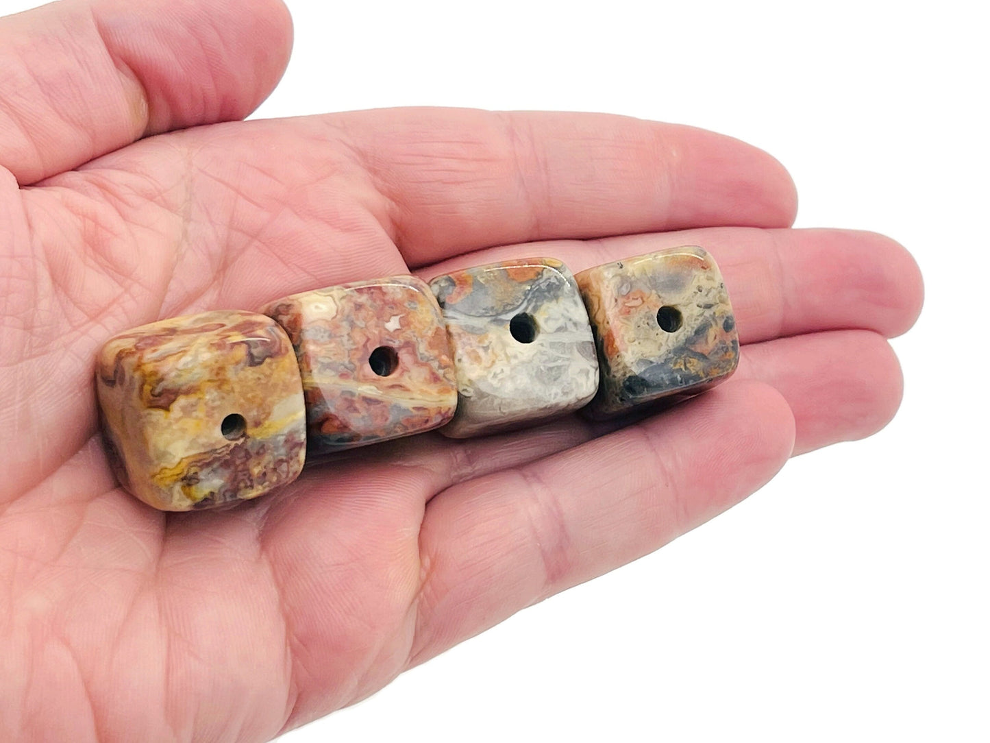 Crazy Lace Agate Crystal Incense Holder - Crystal Stone Incense Stick Holder - Handmade Carving - IN1012