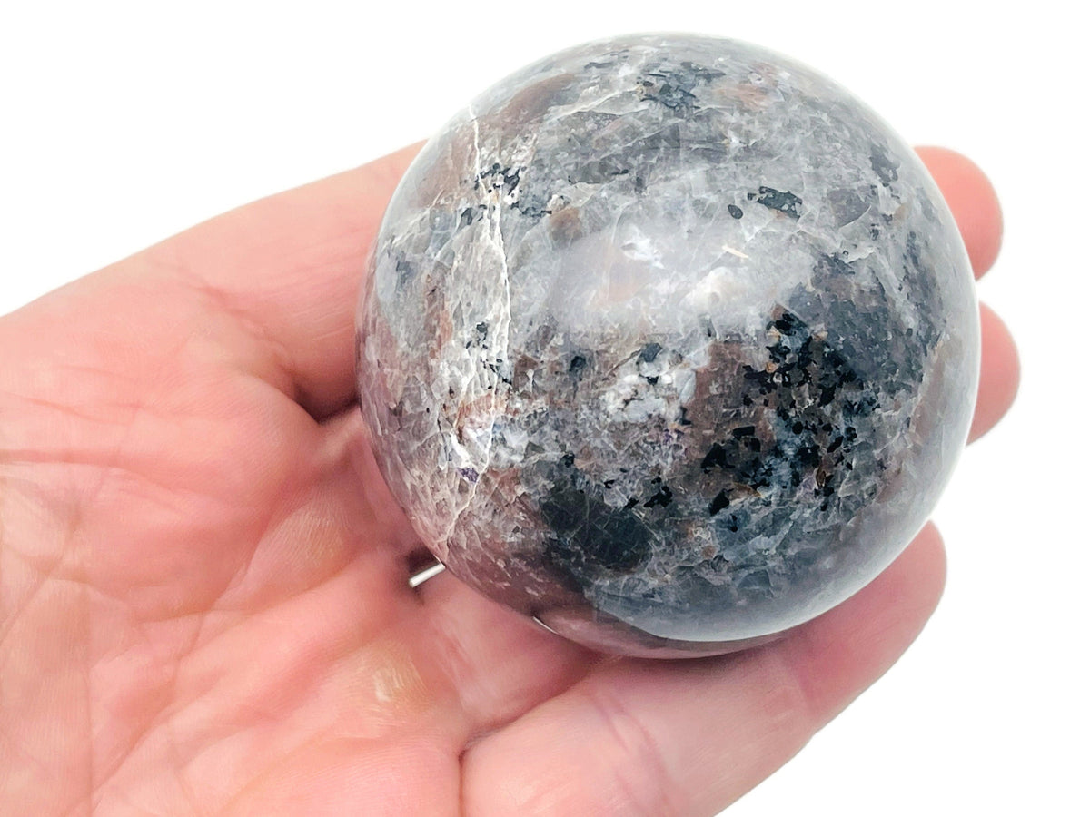 Yooperlite Sphere Gemstone - Fluorescent Sodalite Crystal Ball - 55-60mm - RA1417