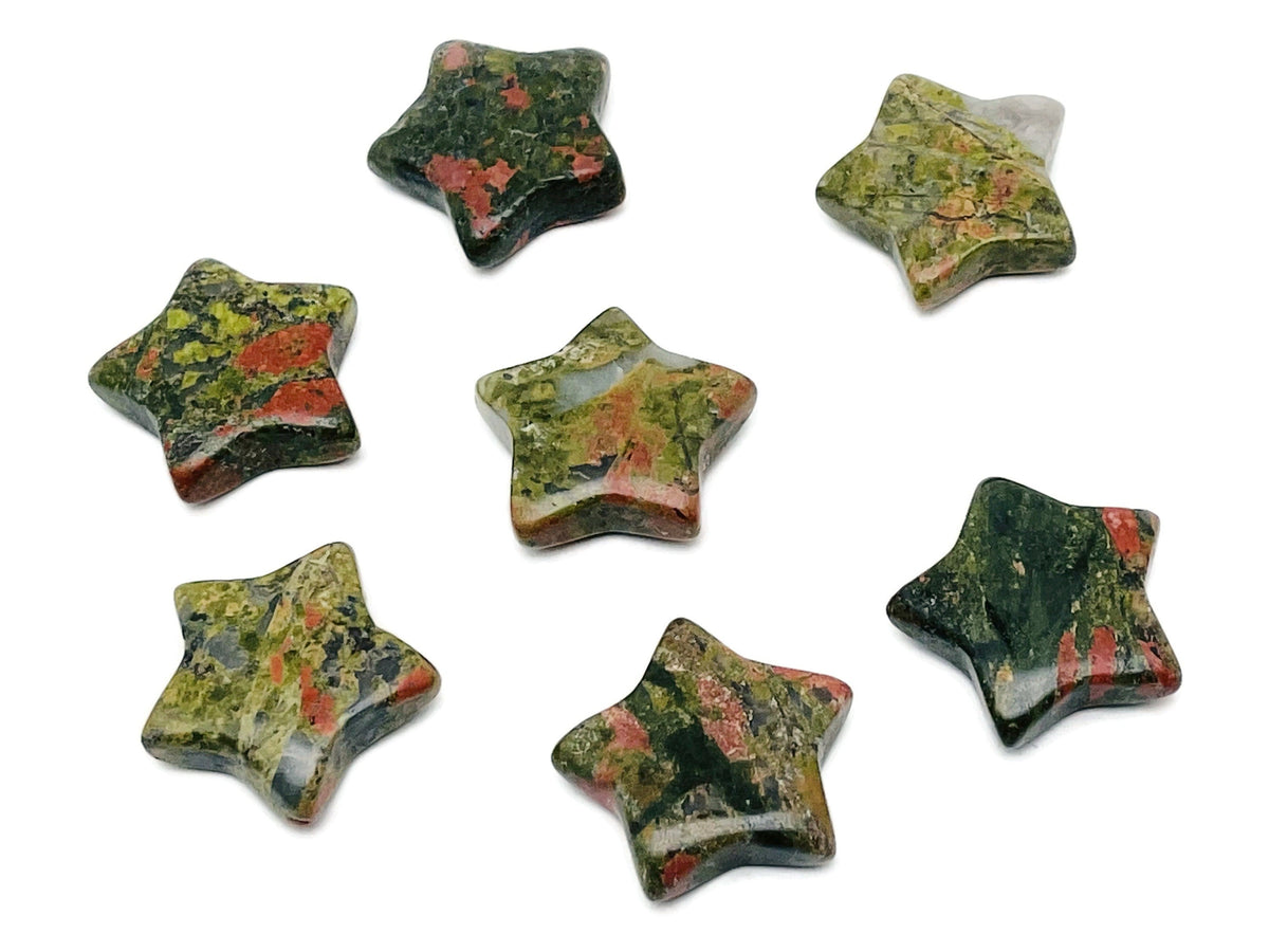Unakite Star Gemstone - 30mm - ST1048