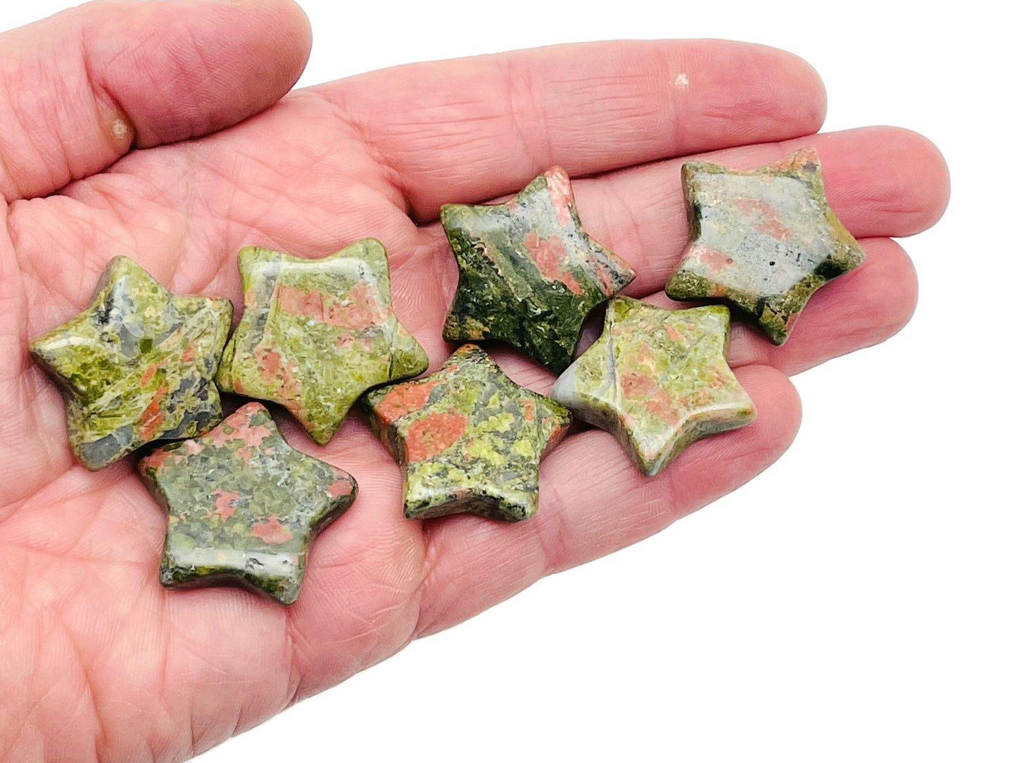 Unakite Star Gemstone - 30mm - ST1048