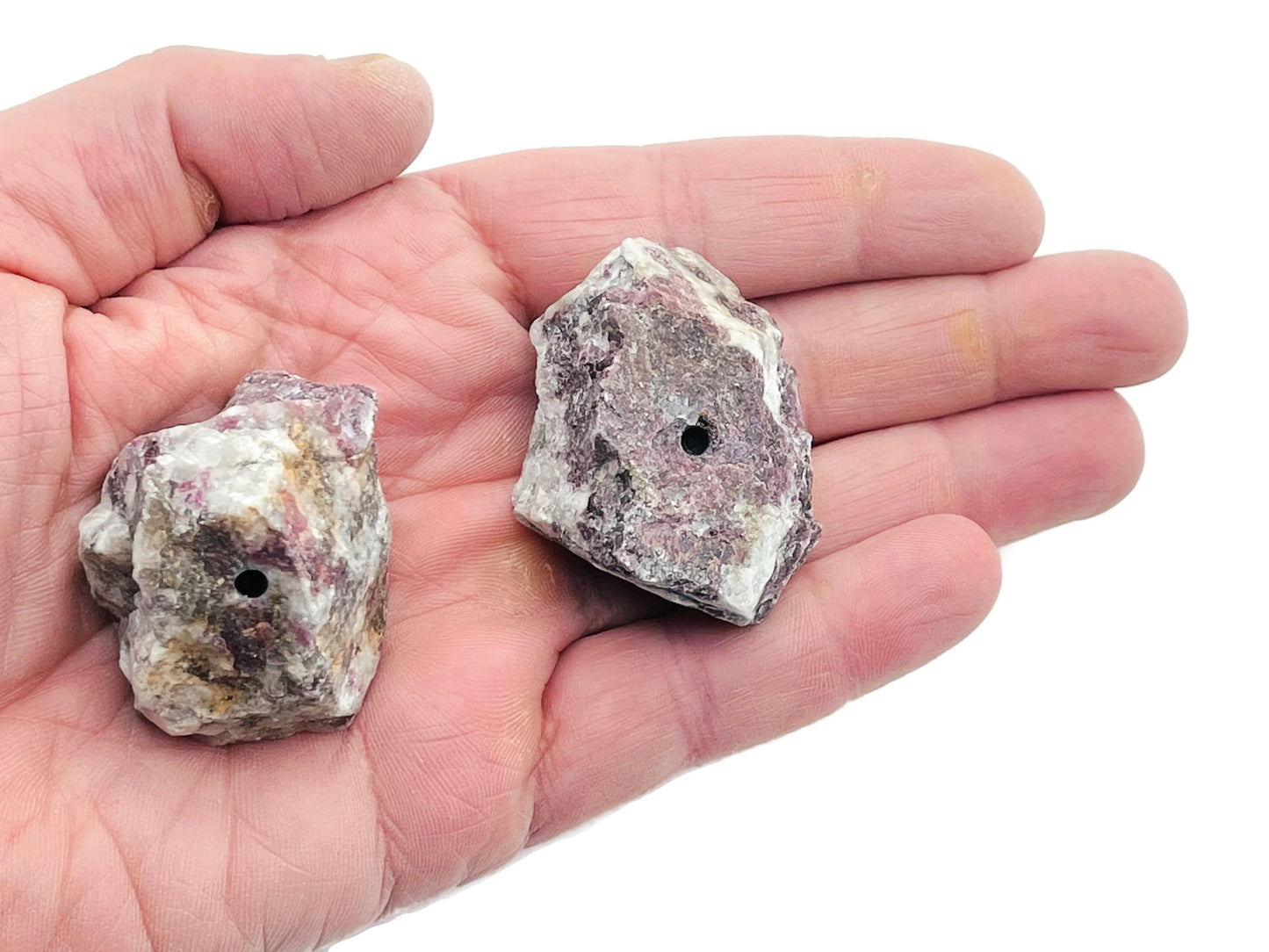 Plum Blossom Tourmaline Rough Crystal Incense Holder - Crystal Incense Stick Holder - Handmade Carving - RS1019