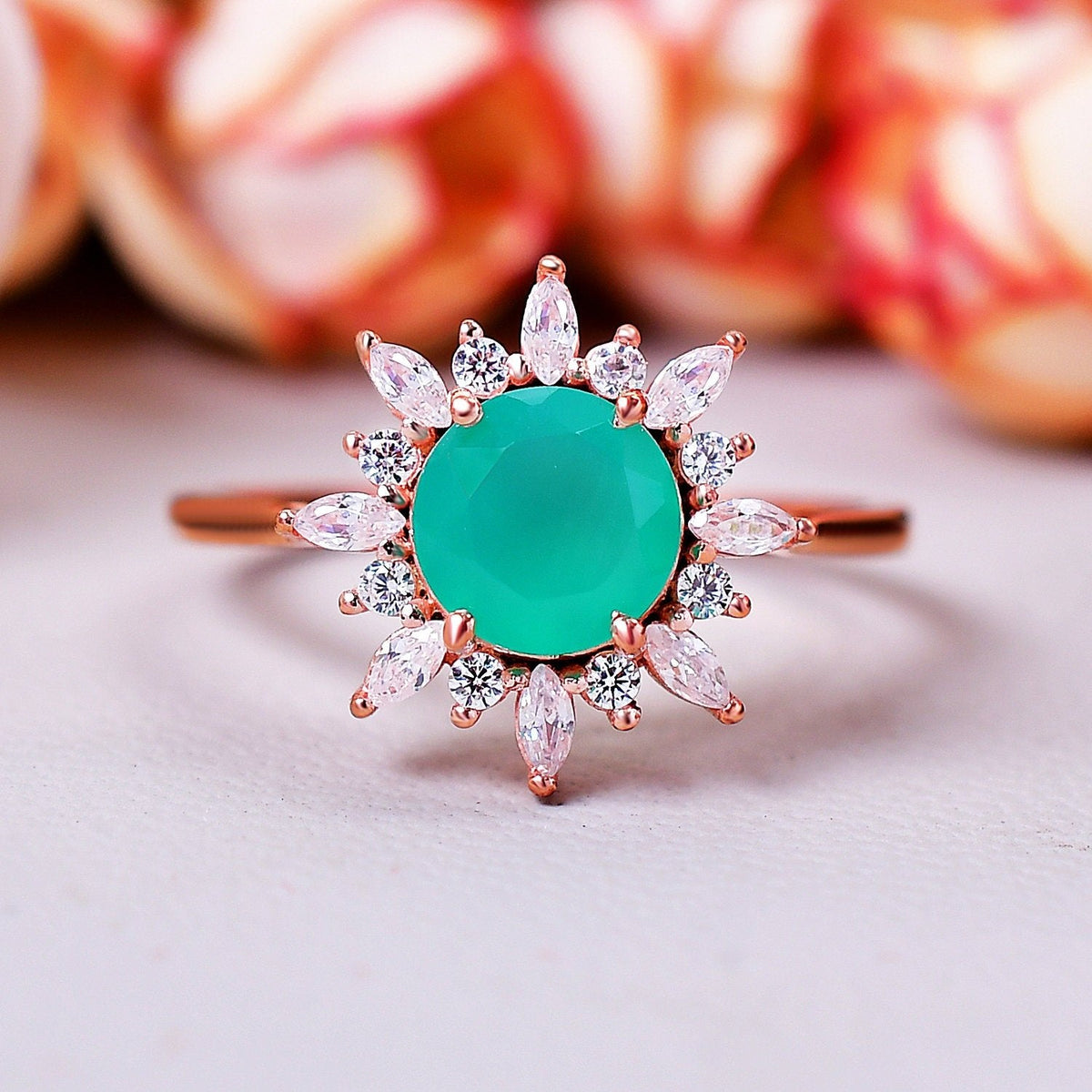 Green Onyx Snowflake Ring - A Timeless Anniversary Gift