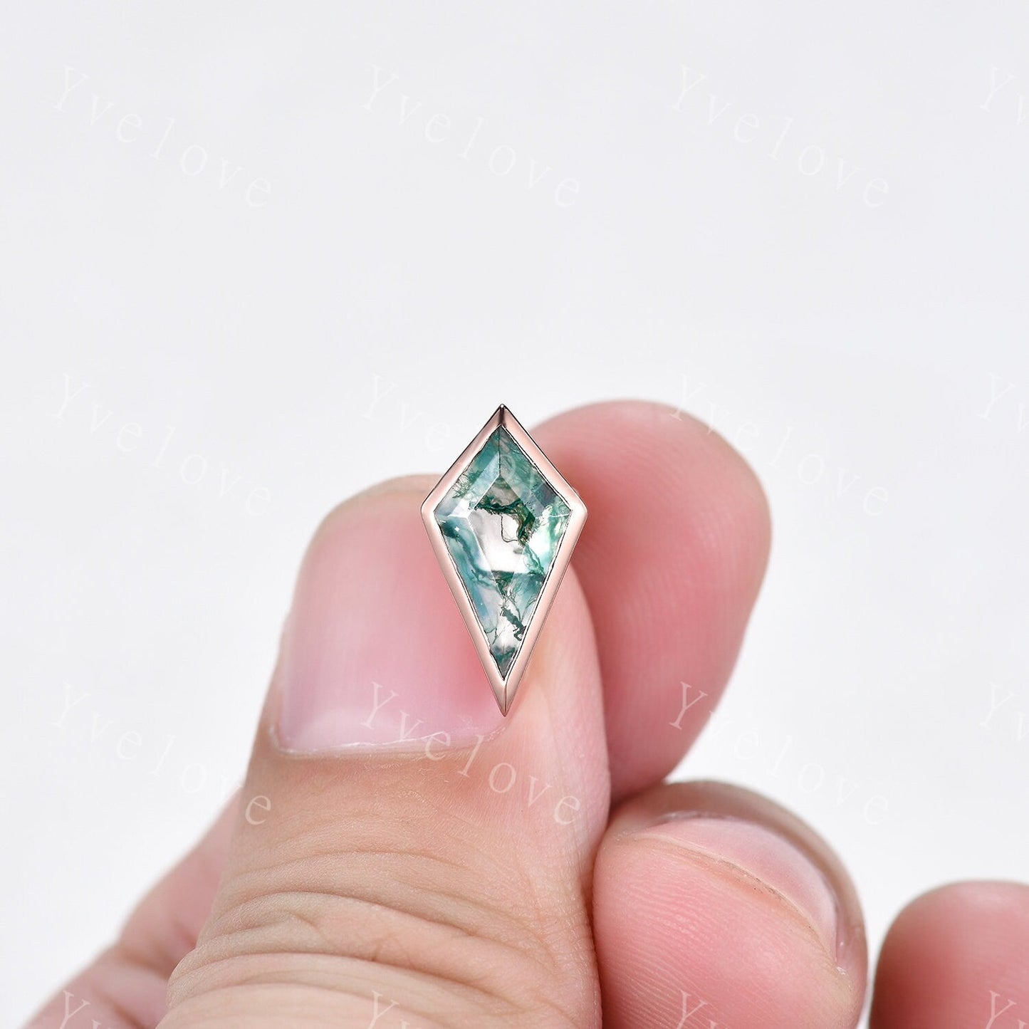 Dainty Kite cut Moss agate earrings natural gemstone jewelry unique earrings studs art deco earring anniversary gift for her Birthday Gift