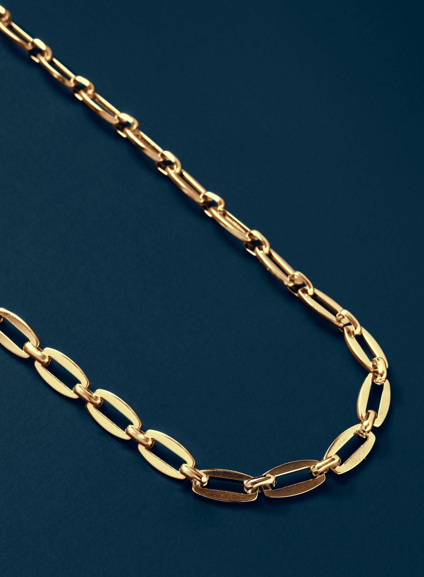 Stainless Steel Gold Plated Necklace 7mm Thick Cable Chain