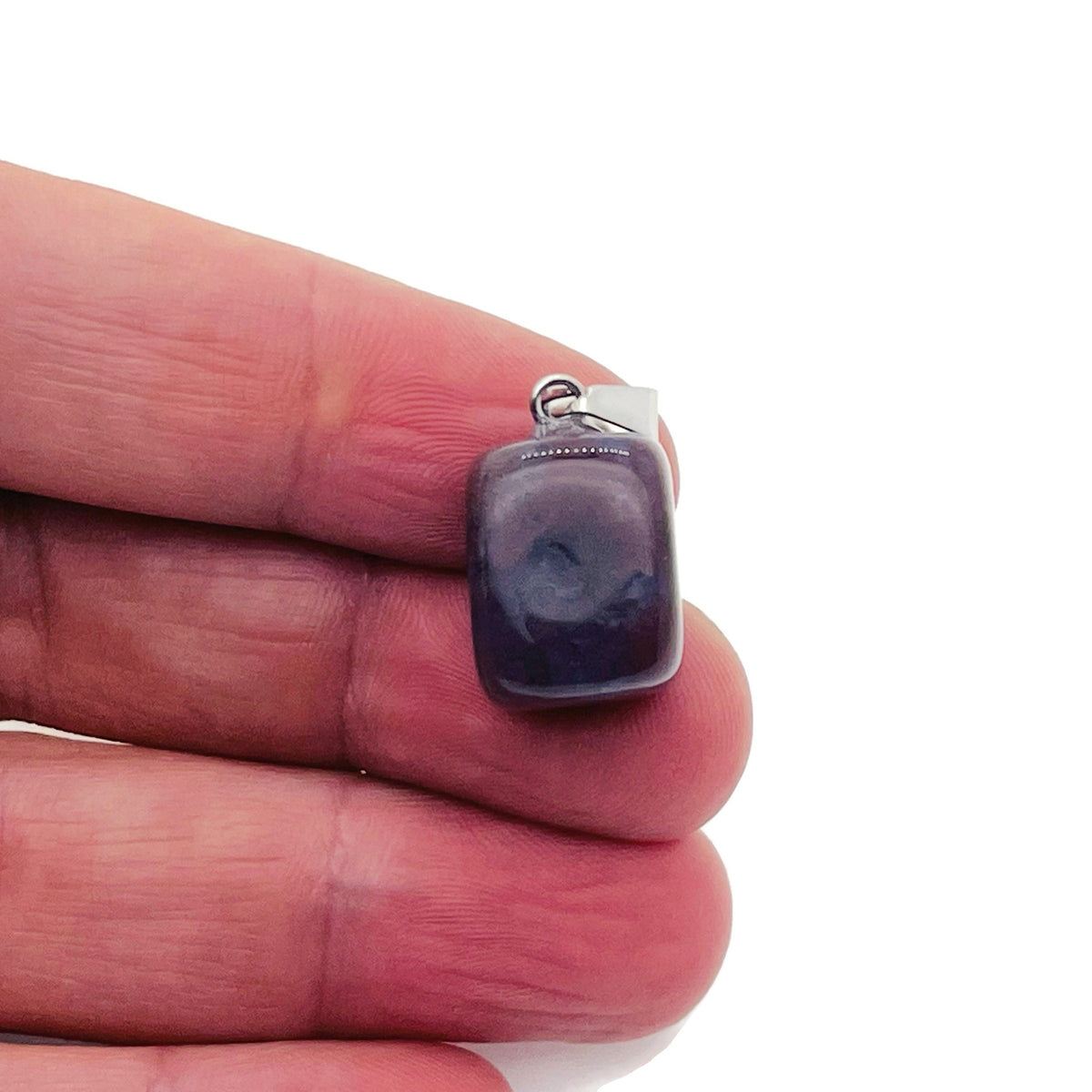 Moss Agate Tumbled Crystal Pendant - NC1036