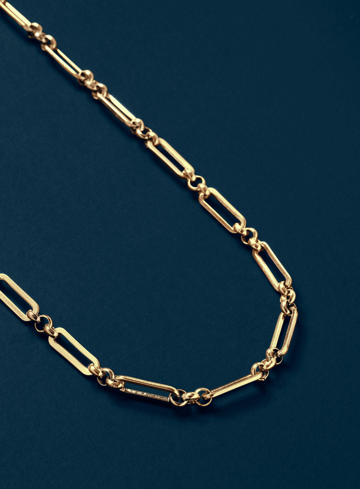 Stainless Steel Gold Plated 4.5mm Elongated Cable Chain Necklace
