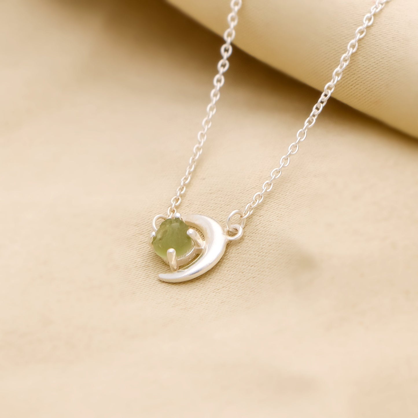 Genuine Moldavite Rough Pendant 100% Natural With Certified Gemstone From Czech Republic 925 Sterling Silver Handmade Designer Jewelry