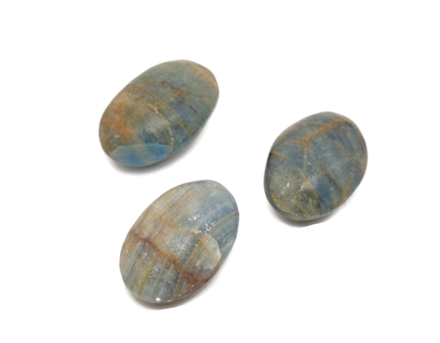 Blue Onyx Palm Gemstone - Spa Stone - PA1049