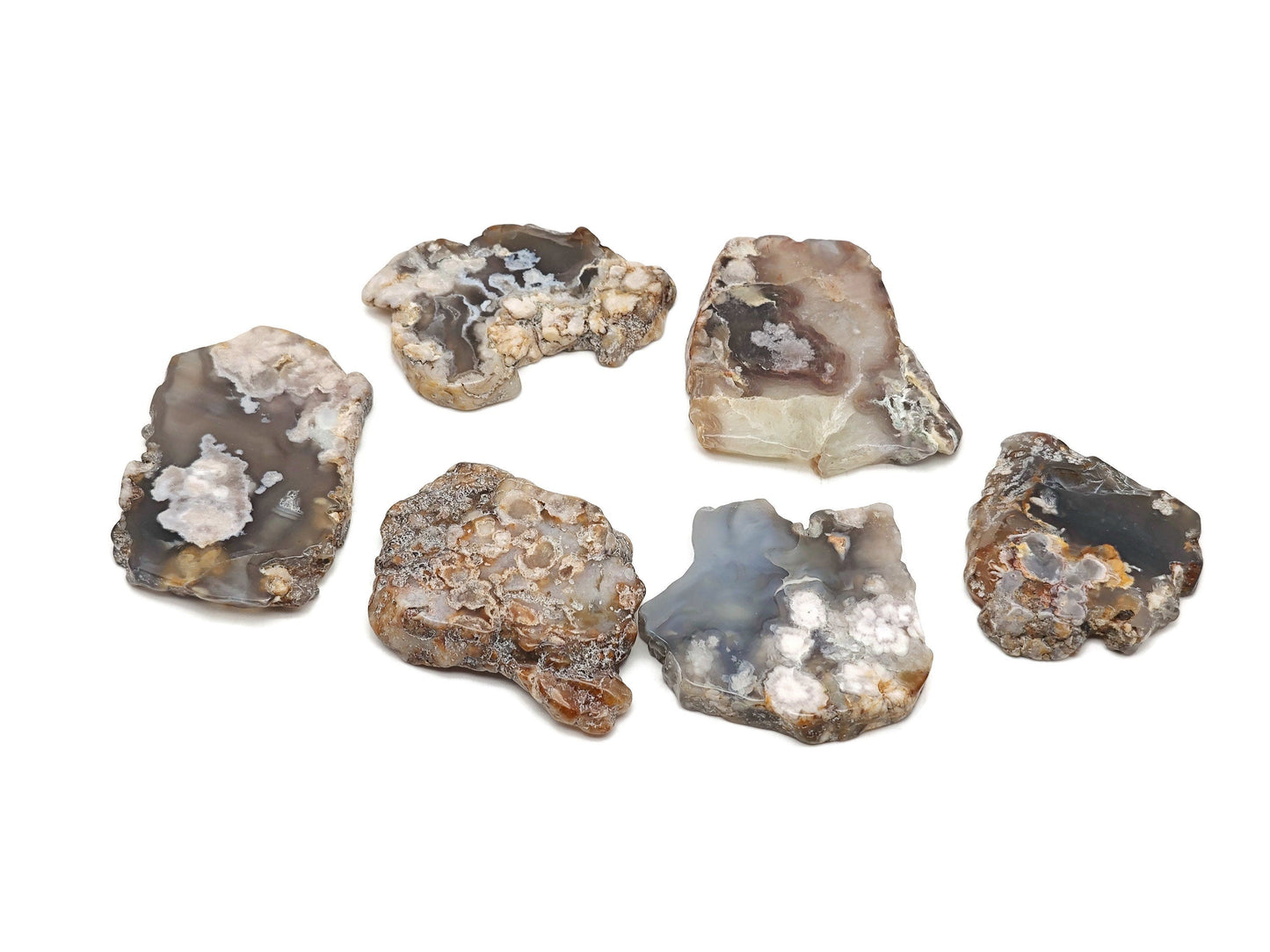Flower Agate Flat Gemstone - Cherry Blossom - Slab Crystal - FL1087