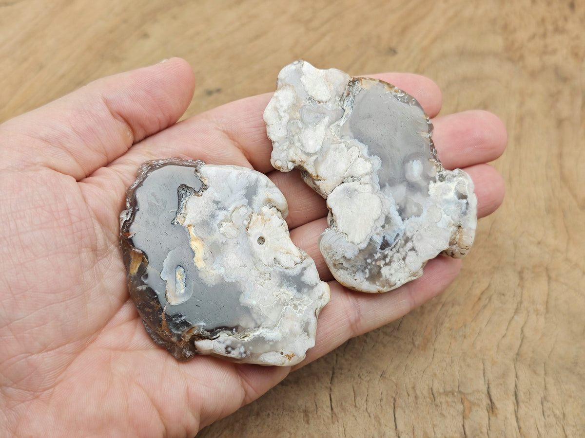 Flower Agate Flat Gemstone - Cherry Blossom - Slab Crystal - FL1087
