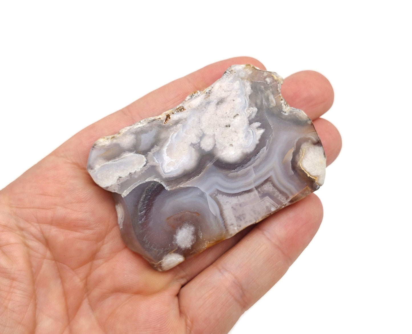 Flower Agate Flat Gemstone - Cherry Blossom - Slab Crystal - FL1087