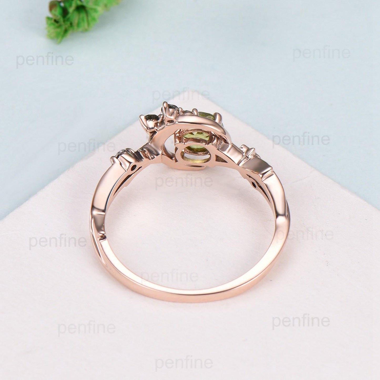 5mm Round Rose Cut Moonstone Engagement Ring /Cluster Alexandrite Opal Wedding Ring/ Vintage Star Moon June Birthstone Anniversary Ring
