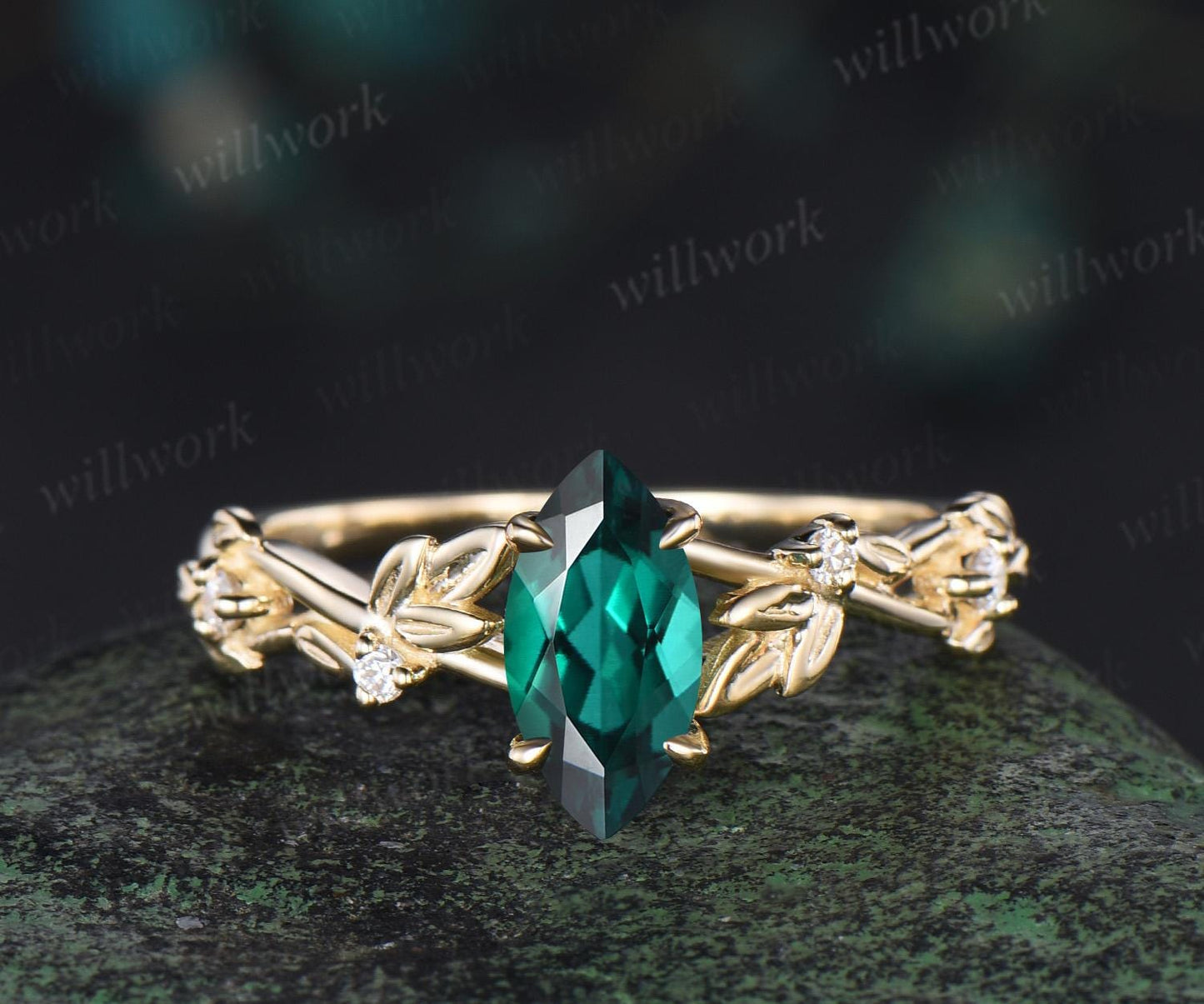 Custom order for Nathaniel Tennant(1pc ring setting,14k yellow gold, ring size 4)