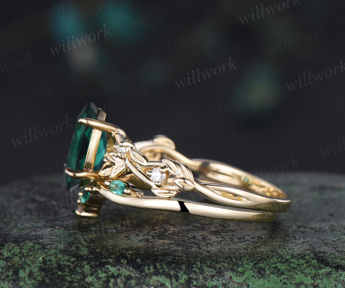 Custom order for Nathaniel Tennant(1pc ring setting,14k yellow gold, ring size 4)