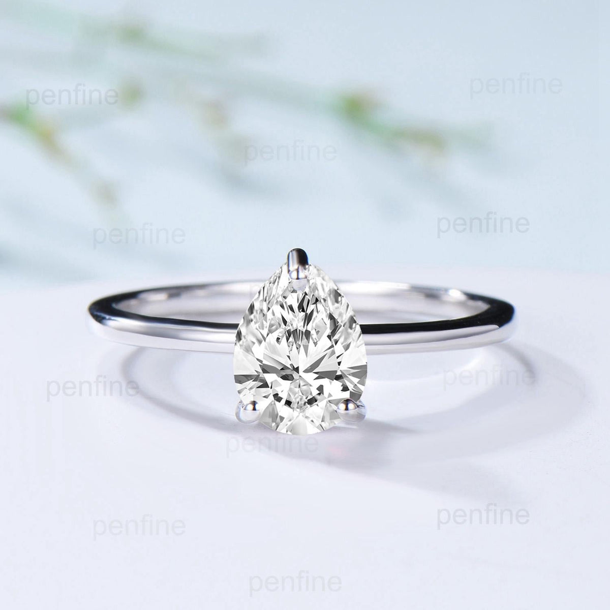 Solitaire Lab Grown Diamond Wedding Set Minimalist IGI CVD Diamond Engagement Ring Simple Diamond Pendant Necklace 18K White Gold Earrings