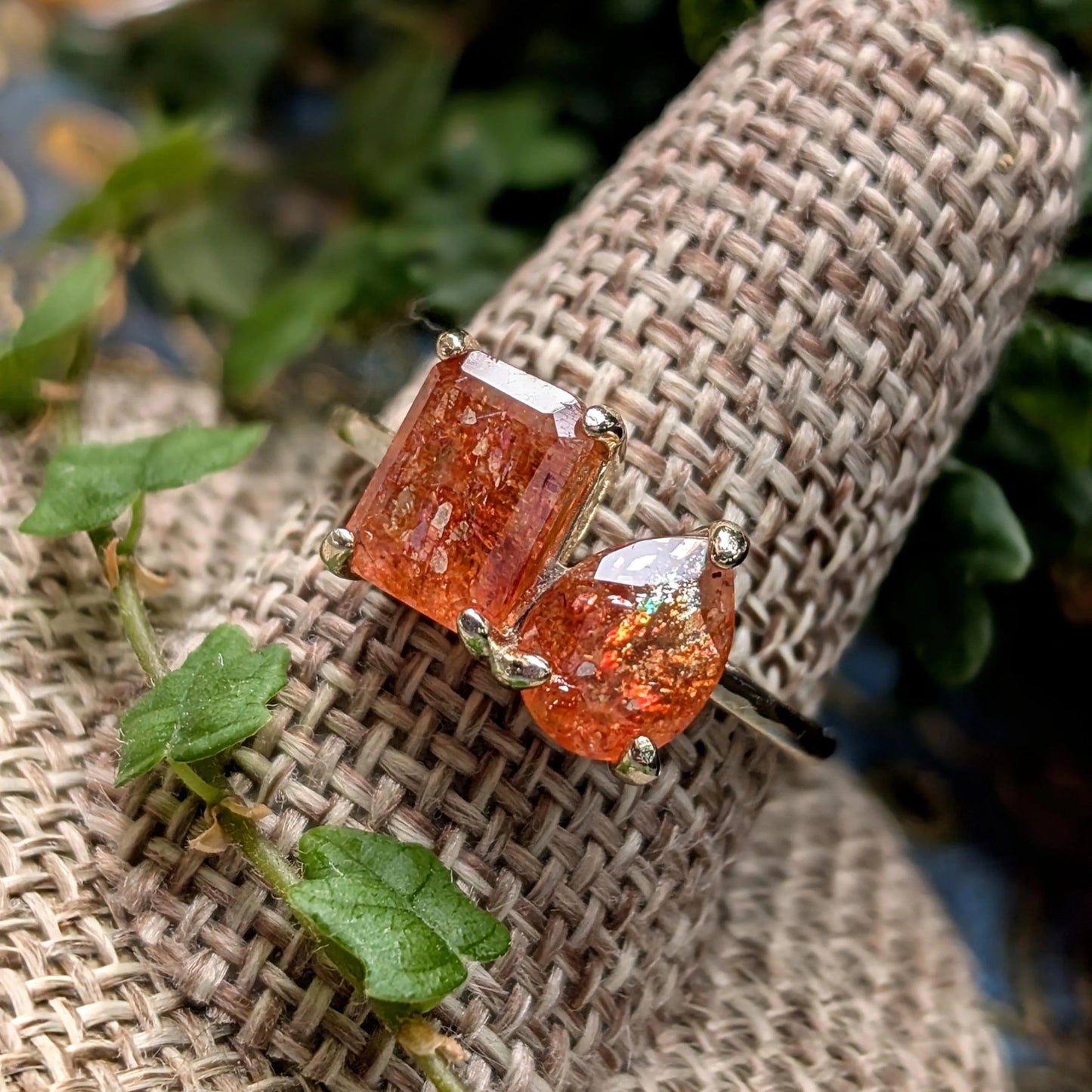 The Aurora - Toi et Moi Sunstone Ring
