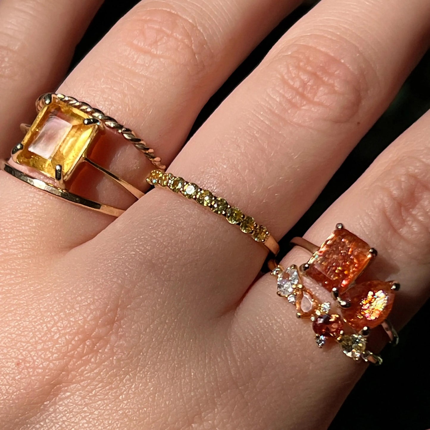 The Aurora - Toi et Moi Sunstone Ring